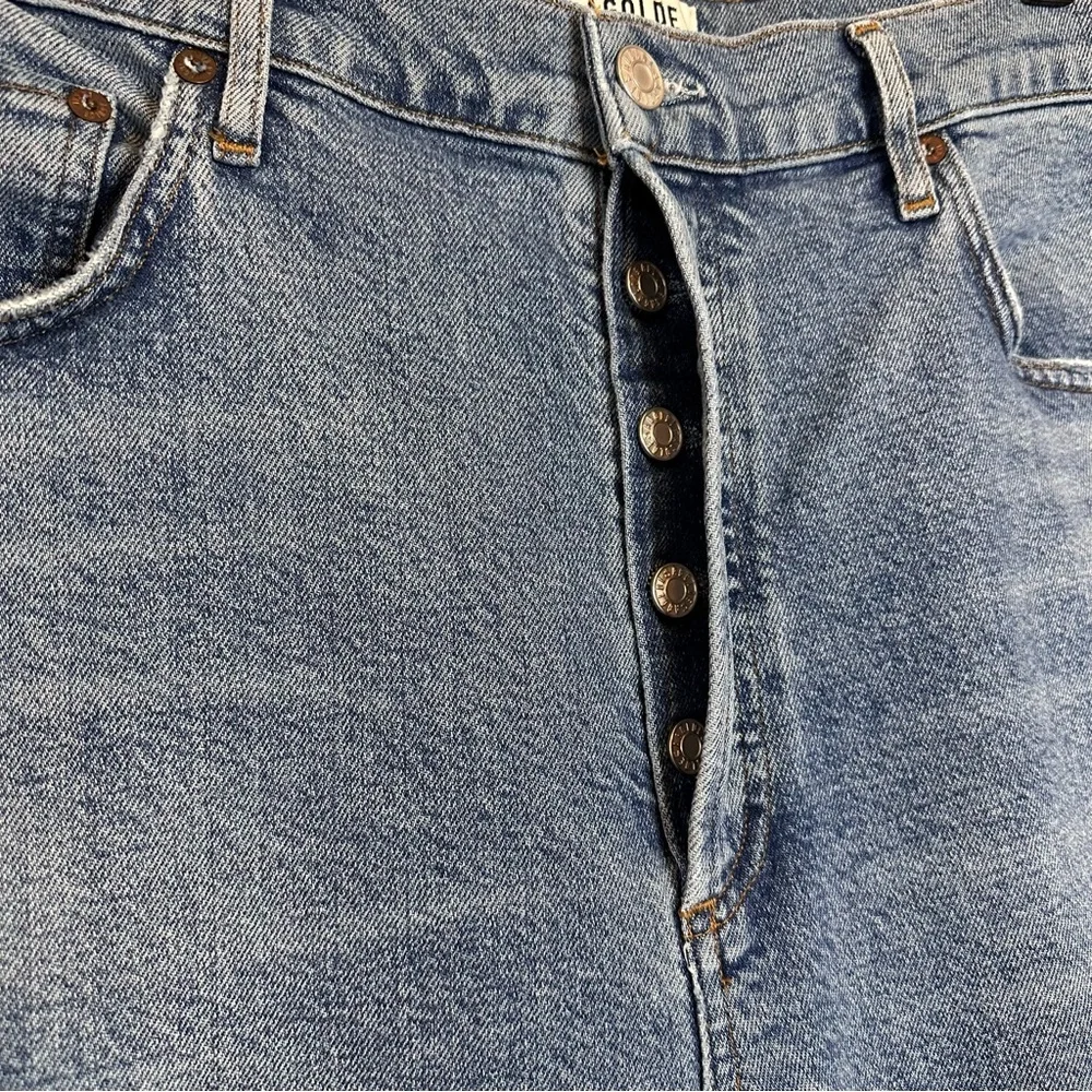 AGOLDE Riley High Rise Crop Distressed Jeans Size 32 - Picture 5 of 15